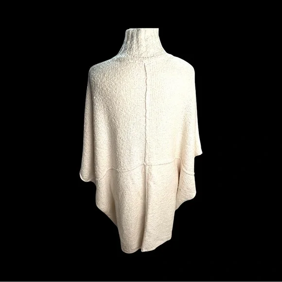 Free People Poncho Pullover Marled Knit XS/S Cozy Minimalist Versatile Layer - Picture 9 of 9